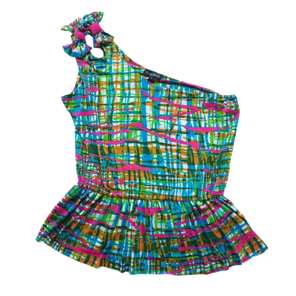 Rampage Tops - Rampage Multicolor One-Shoulder Tank Top
